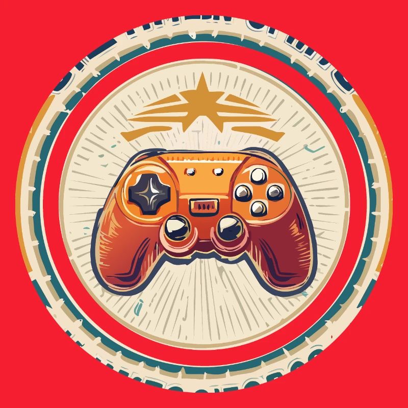Retro Game Controller Badge
