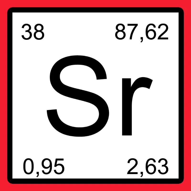 Strontium Sr Element Symbol Minimal Design