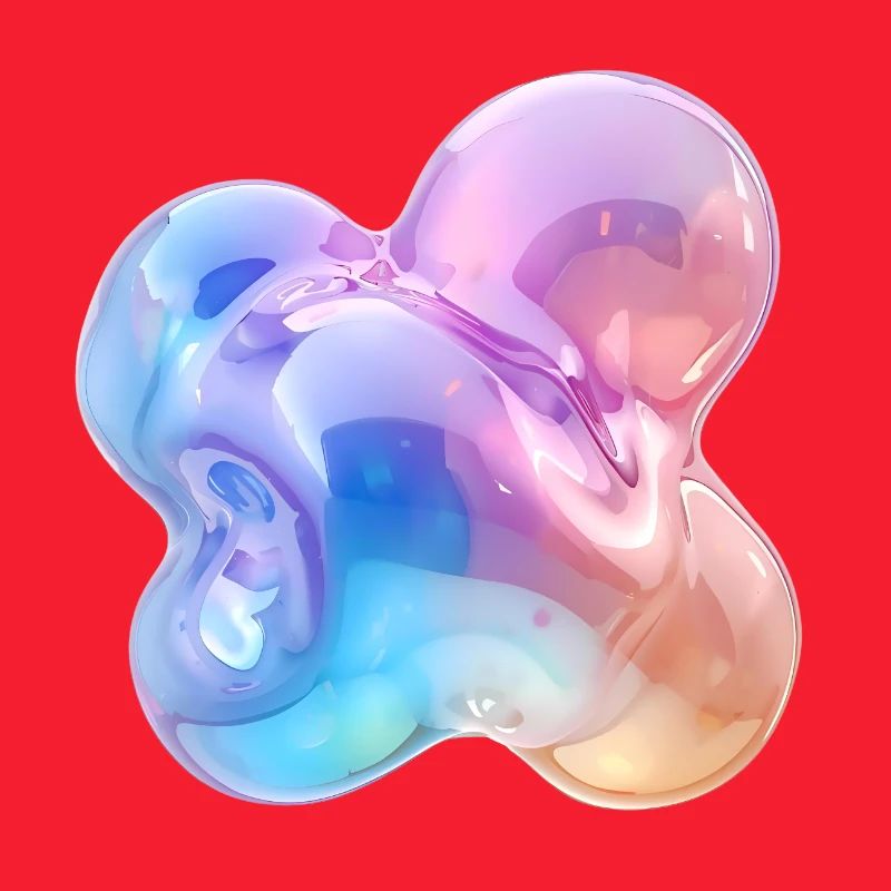 Glänzendes Pastell-Abstraktes Bubble-Design
