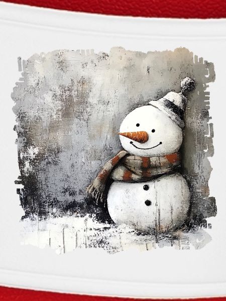 Winterlicher Schneemann mit Schal
