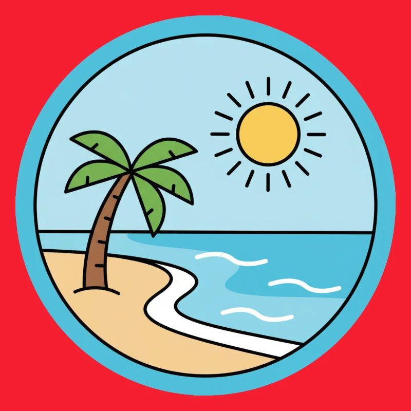 Sonneninsel am Sandstrand