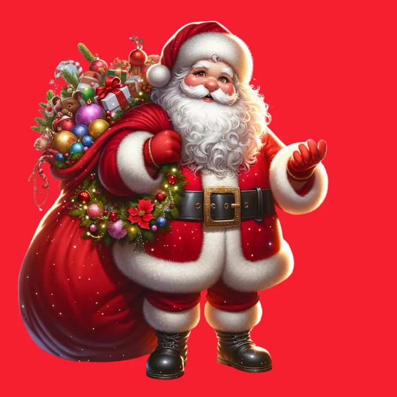 Weihnachtsmann mit Geschenksäckchen