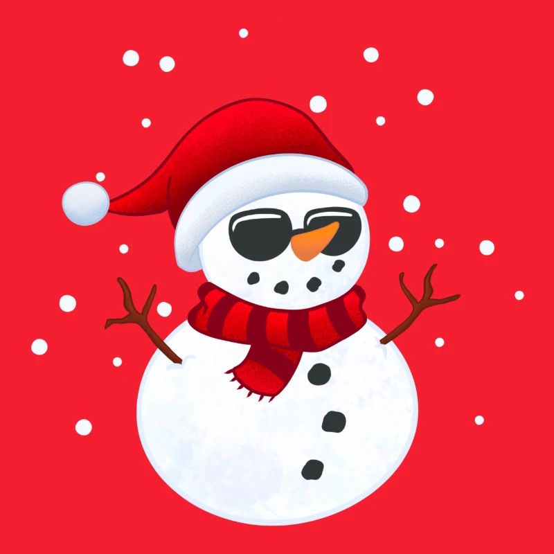 Cooler Schneemann mit Sonnenbrille
