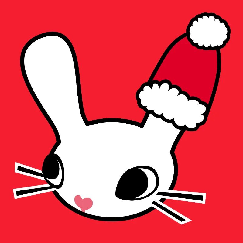 Weihnachtsmann-Hasenkopf