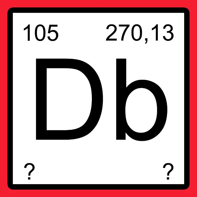 Dubnium Element Typografie