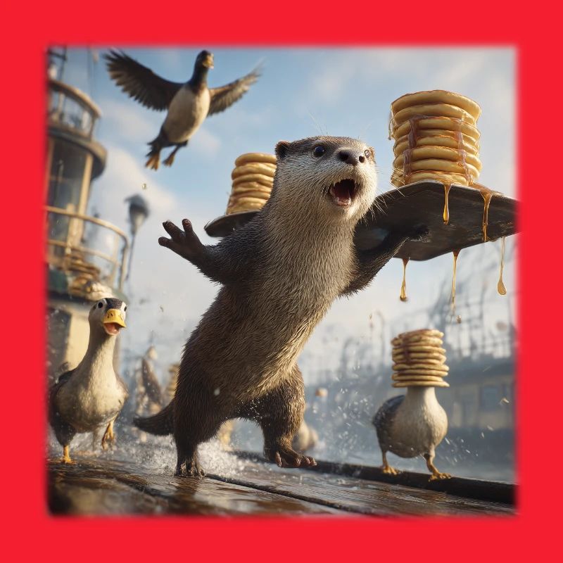 Funny Otter Pancake Chaos Harbor Design