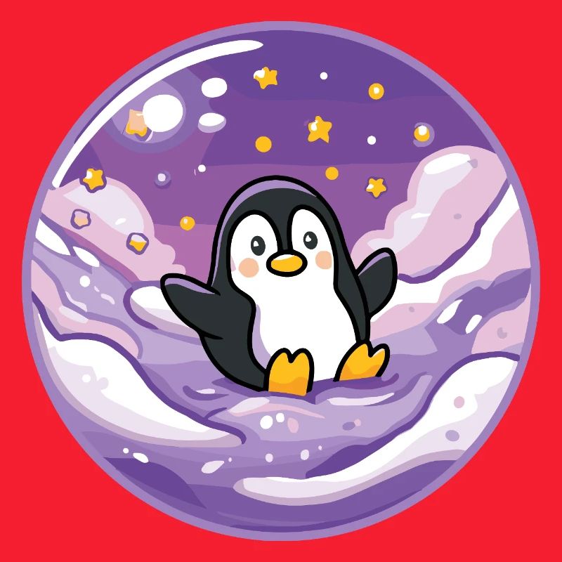 Pinguin im Eis-Universum