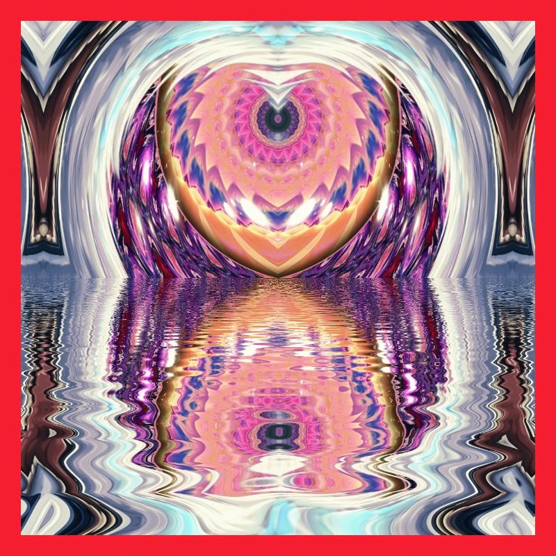 Circle Mandala Reflet en couleurs néon