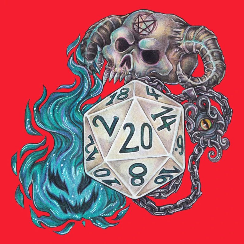 RPG Tabletop D20 Dice Gift Warlock
