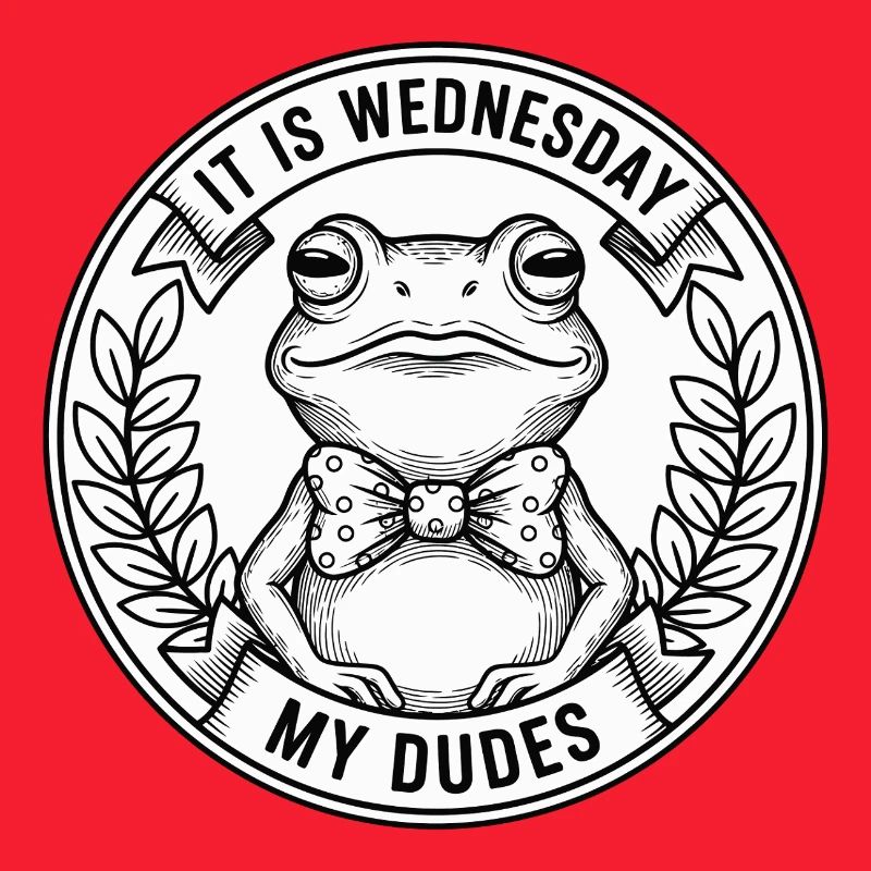 Wednesday Frog Bow Tie Logo