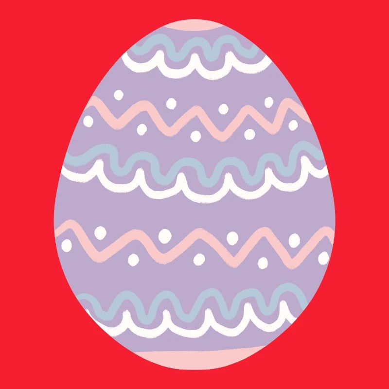 Pastel Wavy Easter Egg
