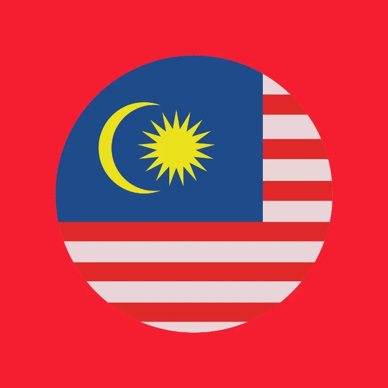 Drapeau rond de Malaisie