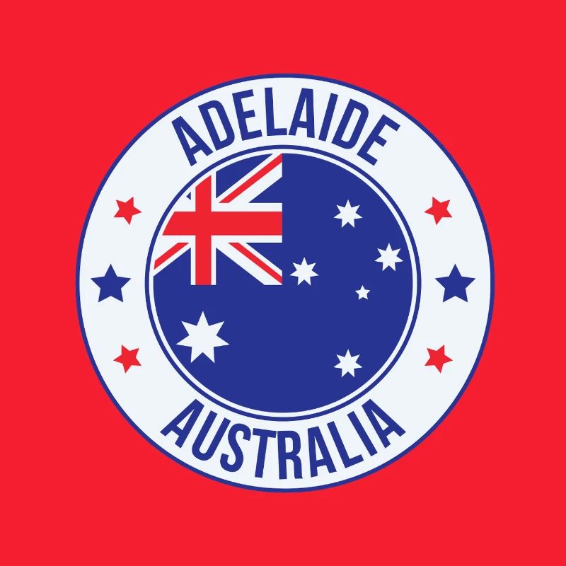 Adelaide Australien Runde Emblem