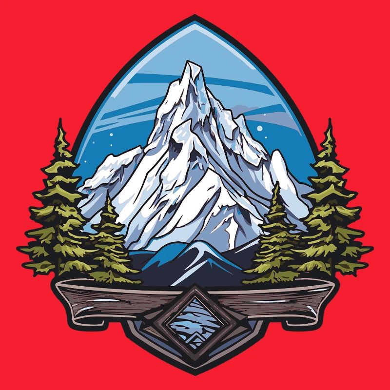 Gipfellicht Berglandschaft Abzeichen
