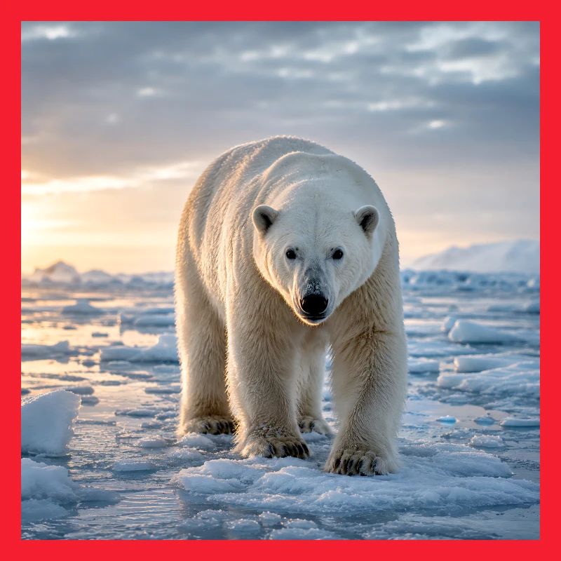 Arktischer Eisbär auf Eis