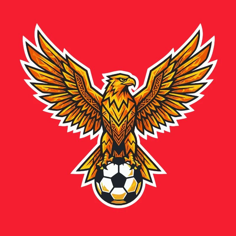 Flame phoenix with ball