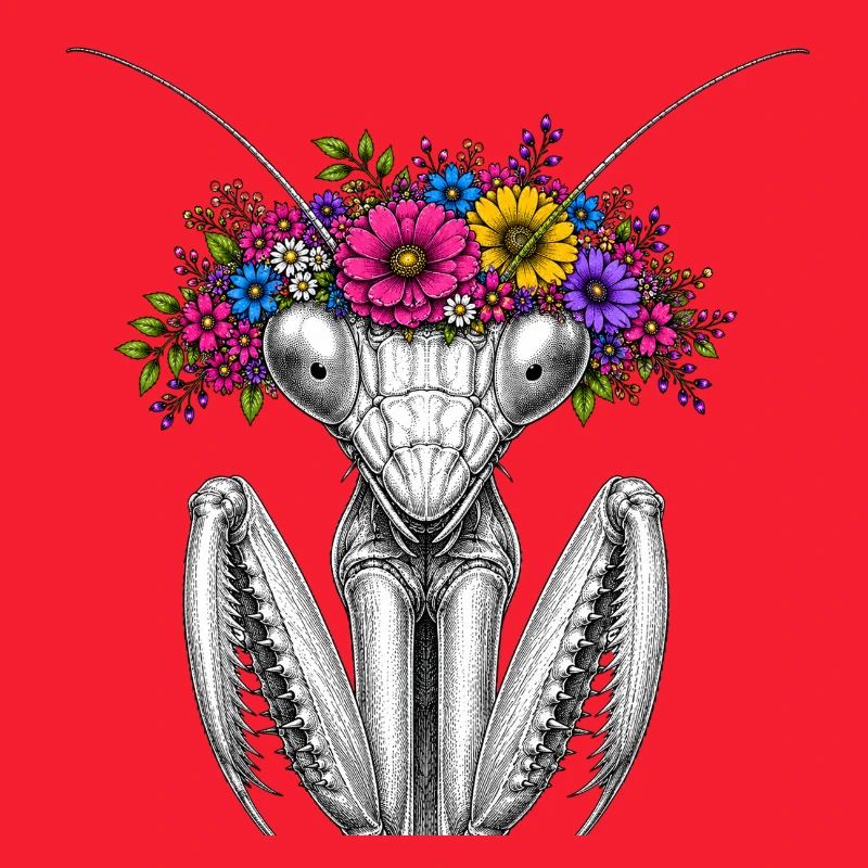 Couronne de fleurs Mantispin