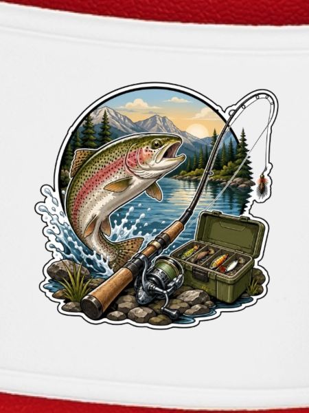 Fischfang am Gebirgssee