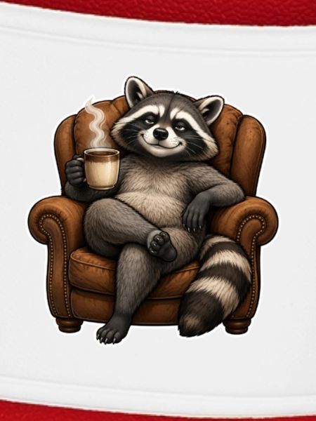 Kuschel-Raccoon Kaffeezeit