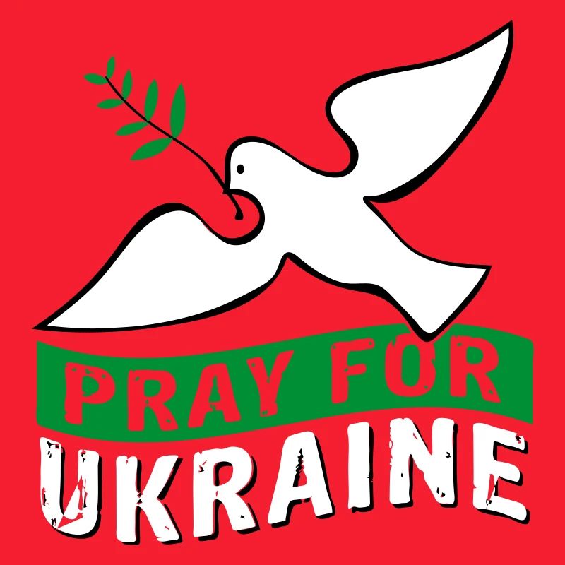 Pray for Ukraine with pigeon | Vectorgraphic