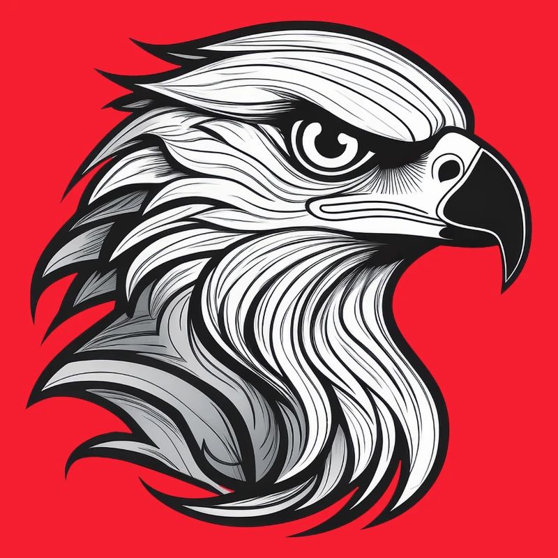 Pose de la tête d’aigle expressionniste