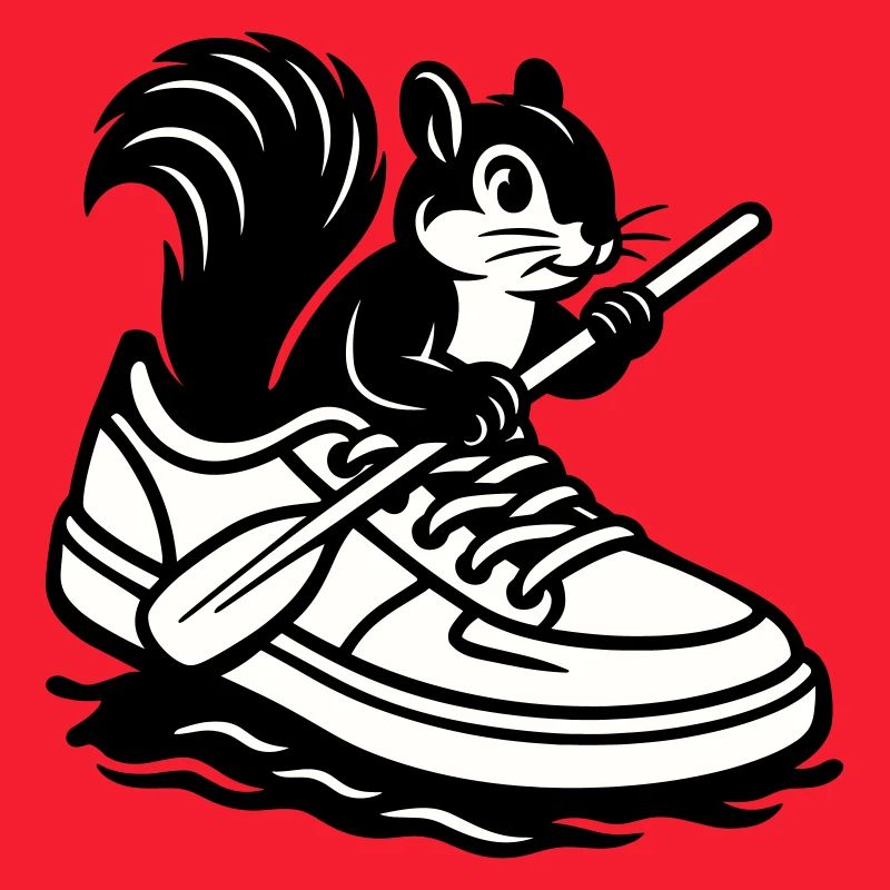 Eichhörnchen im Sneaker!