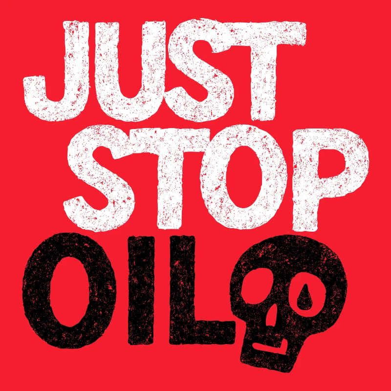 Bold 'Just Stop' Protest Graphic