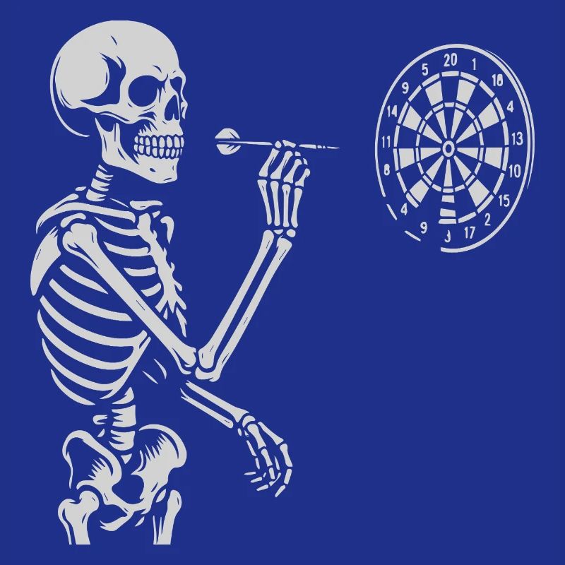 Skeleton jouant aux fléchettes