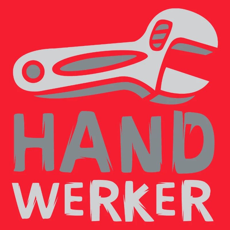 Handwerker Comic Design mit Schraubenschlüssel