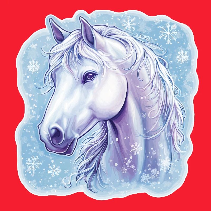 Flocons de neige de cheval