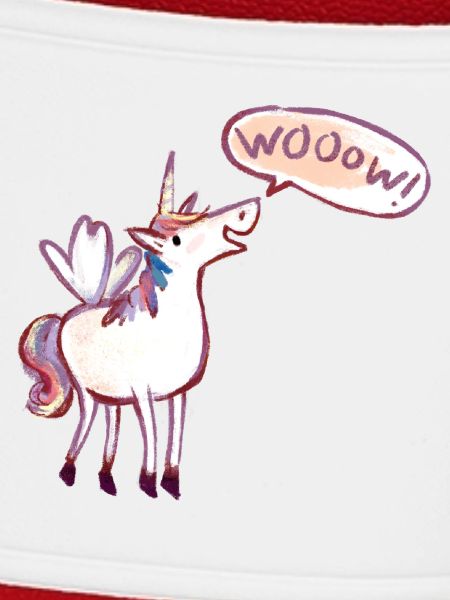 Einhorn Comic, wow, Staunt