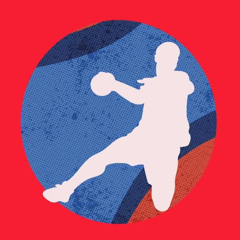 Silhouette de basket dans une pop rétro
