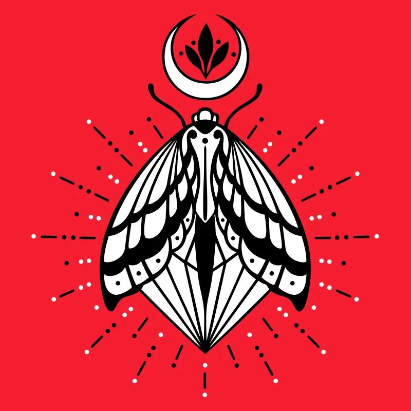 Moth moon crystal diamond firefly