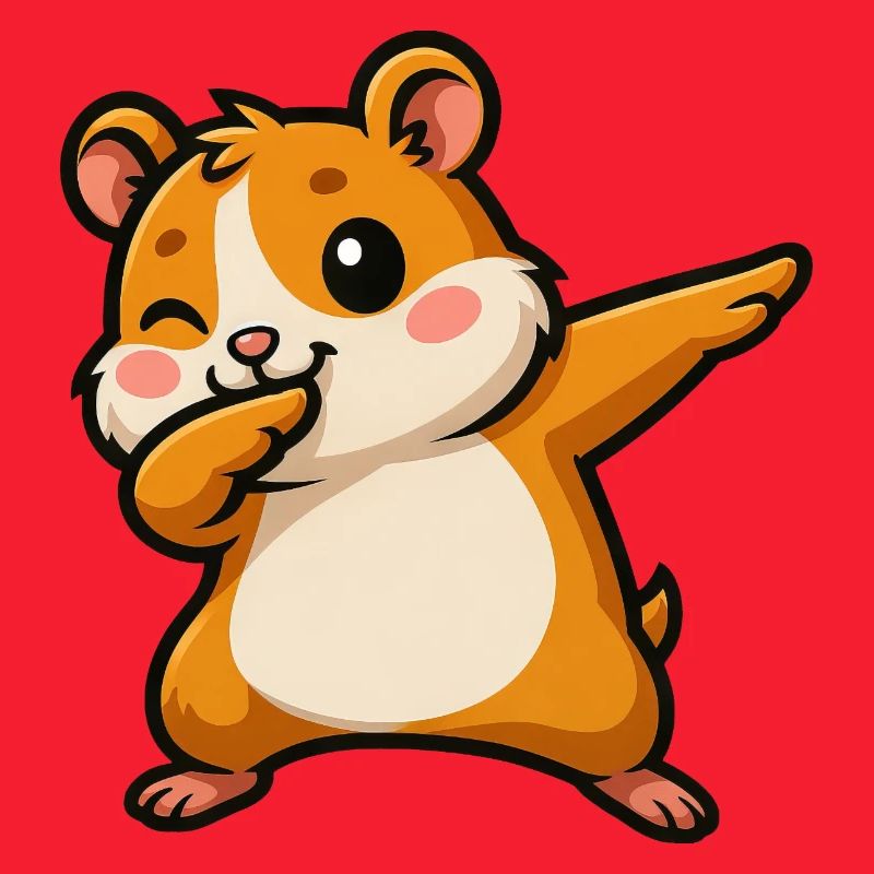 Dessin animé mignon cochon d’Inde hamster