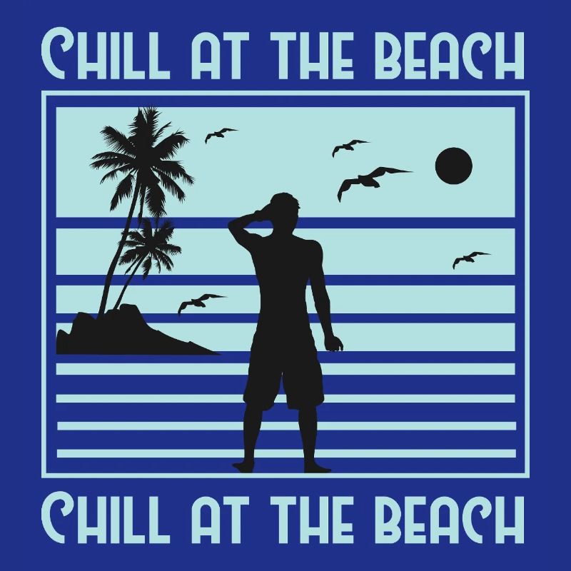 Conception de silhouette de plage décontractée