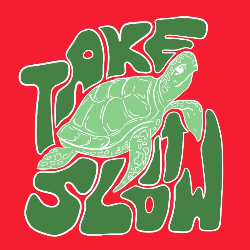 Take It Slow Turtle – Relaxed Ocean Vibes Design