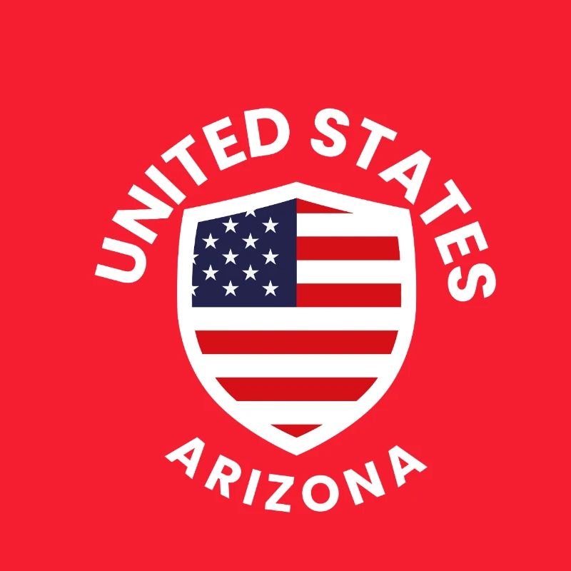 Arizona Shield avec le drapeau américain
