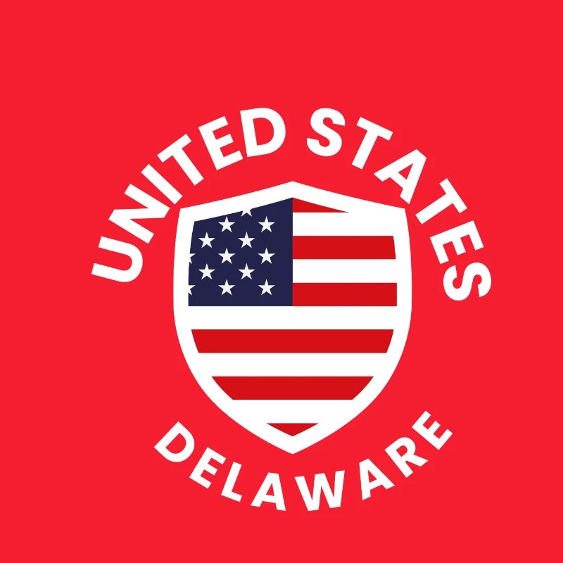 Drapeau du Bouclier du Delaware des États-Unis