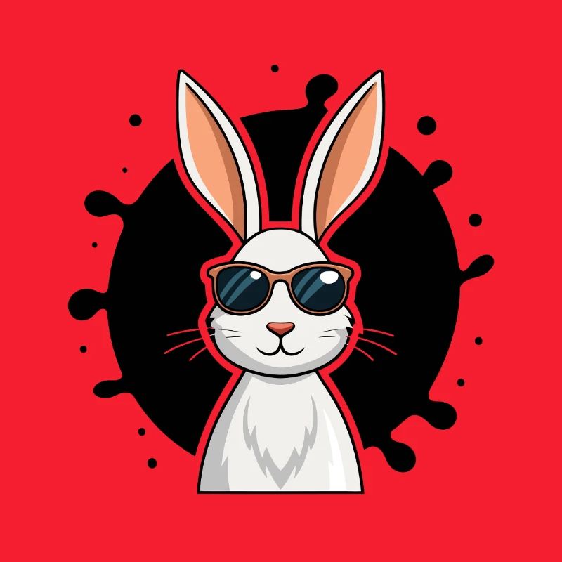 Chic Bunny Cartoon Zonnebril