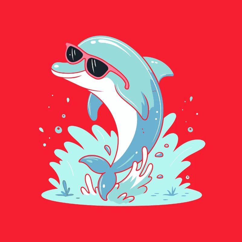 Delfin-Sommer-Pinkbrille