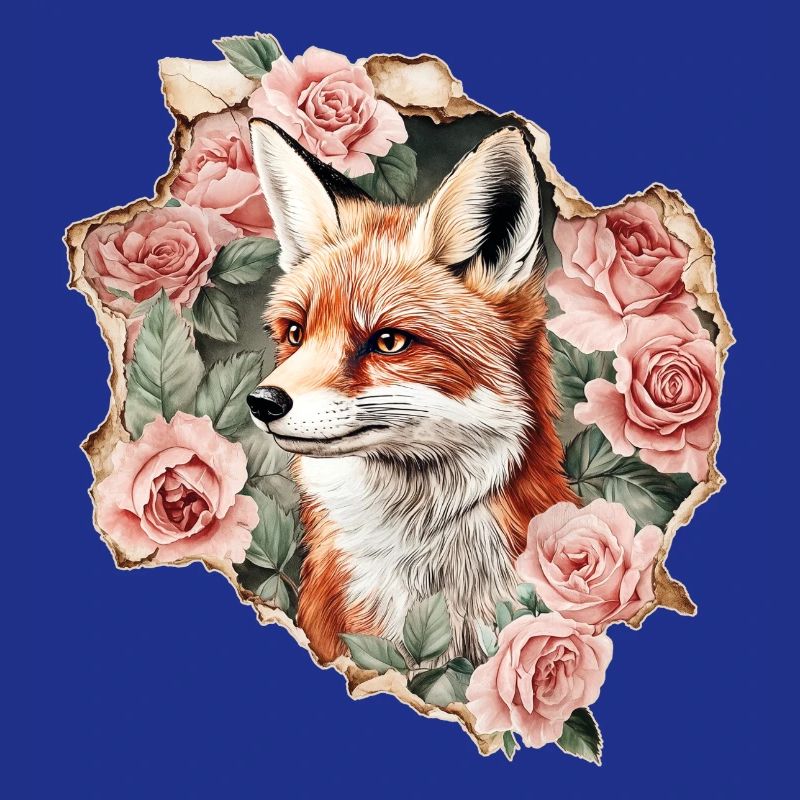 Fuchs mit Rosen