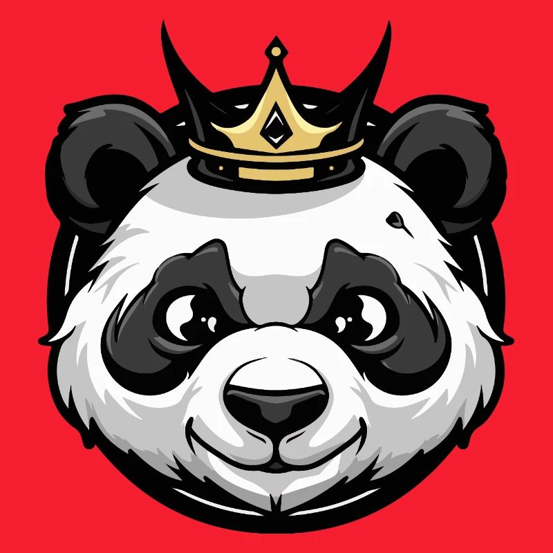 Panda Kopf Krone