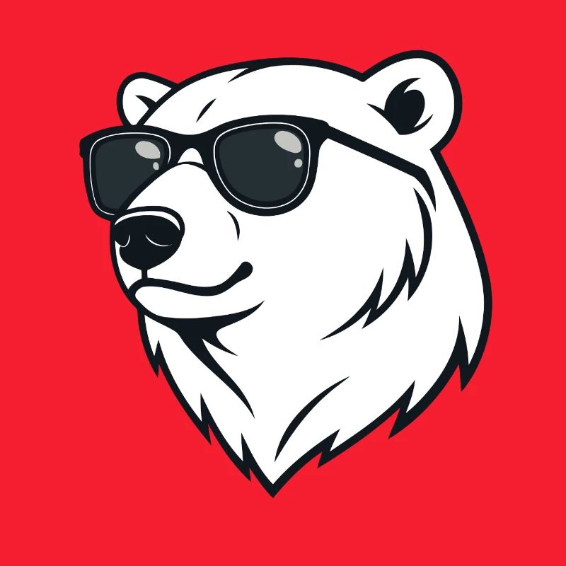 Eisbär Dunkle Brille