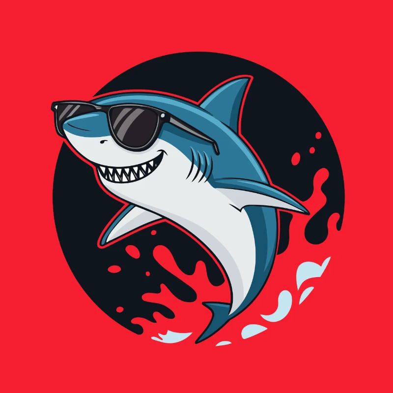 Surferhai mit dunkler Brille