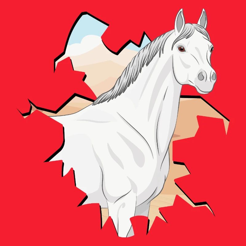 La tête d'un cheval Abbayan devant un désert