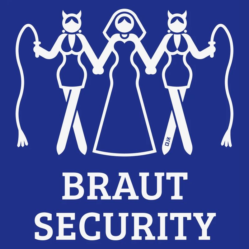 Braut Security (JGA Polterabend Peitsche / White)