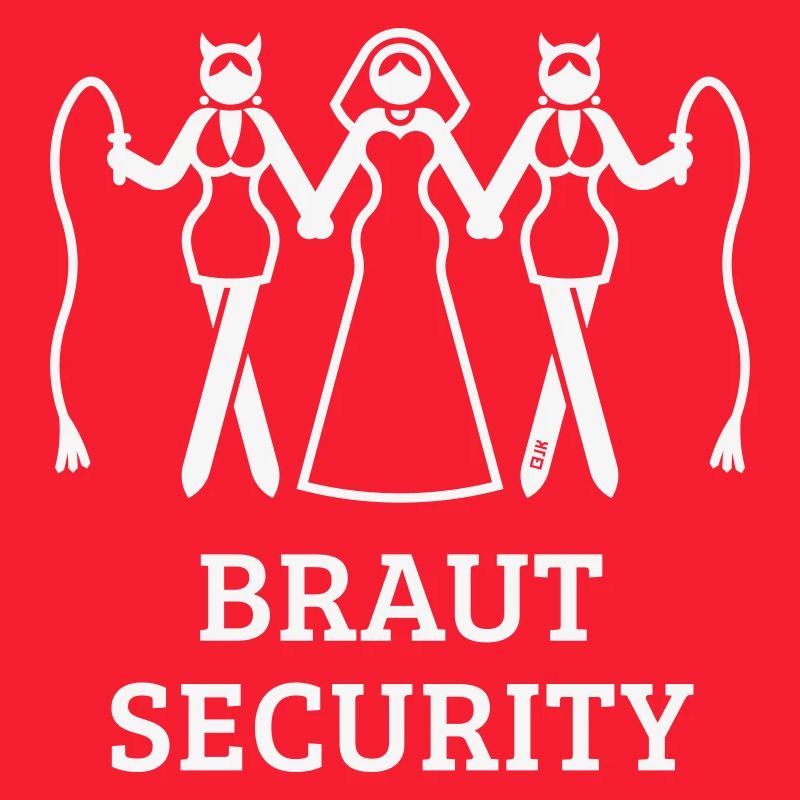 Braut Security (JGA Polterabend Peitsche / White)