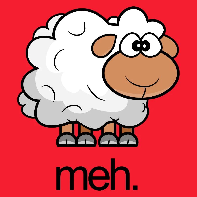 Schaf-Illustrationscomic mit Zitat