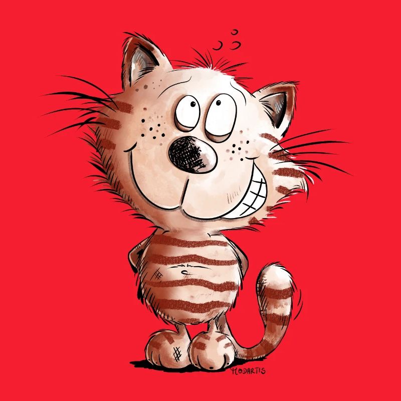 Little Naughty Cat I Cat Motif Comic Gift