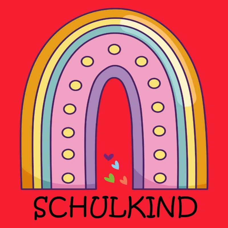Schulkind Regenbogen